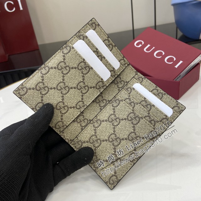 Gucci專櫃古馳最新款Emblem系列雙折卡片夾錢包卡包 jh2600型號：818953